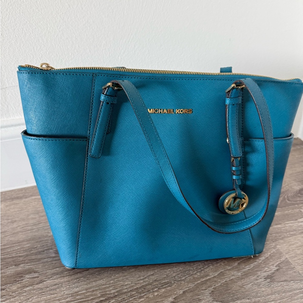 Michael Kors Blue Tote Bag